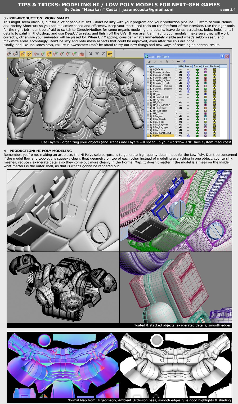 3DTutorials/Modeling High-Low Poly Models for Next Gen Games - polycount